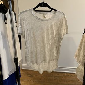 High low grey tee